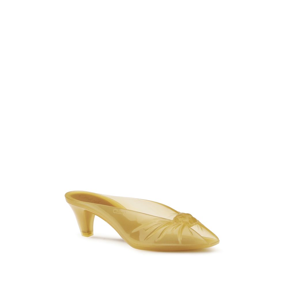 Chloé Beige Rubber Mules | Regal Royce