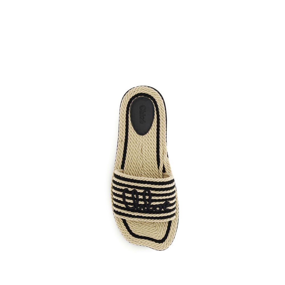 Chloé Multicolor Lamb Ovis Aries Aries Flat Sandals | Regal Royce