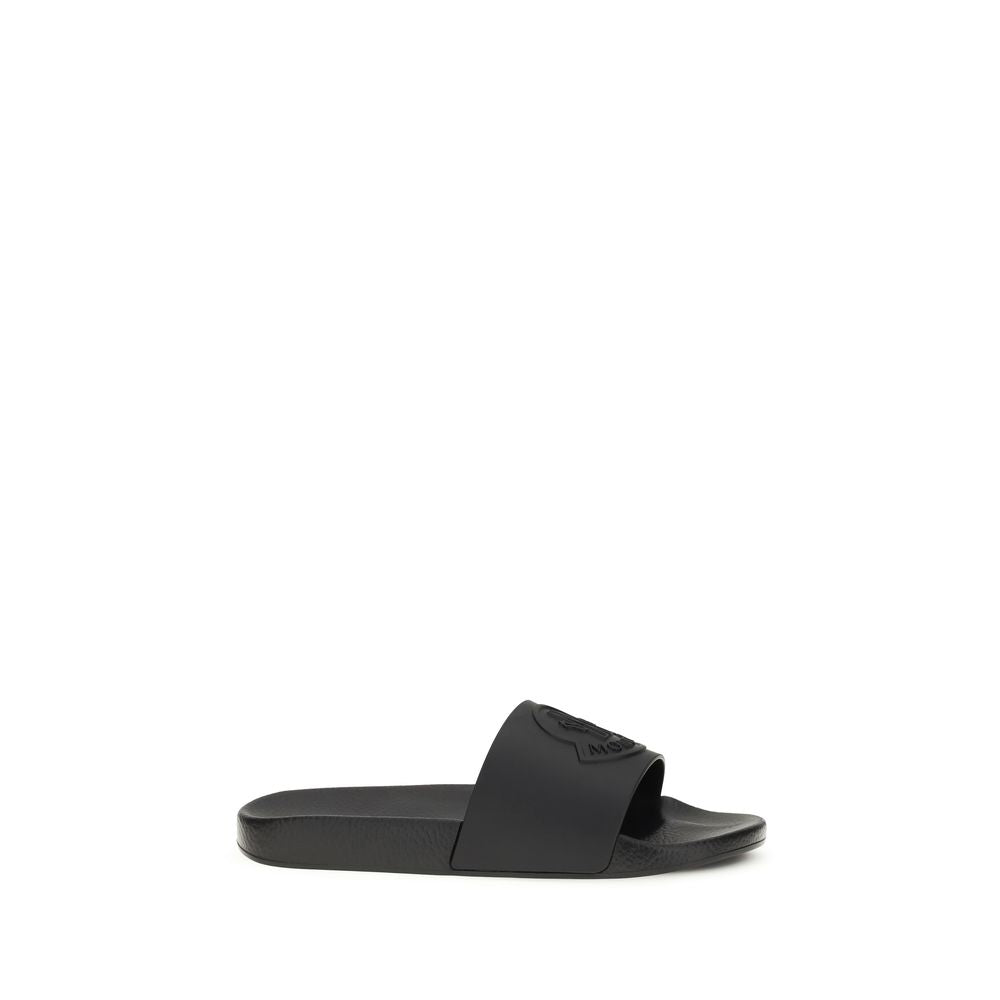 Moncler Black Rubber Slippers | Regal Royce