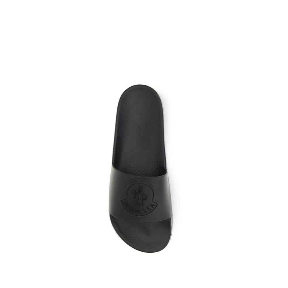 Moncler Black Rubber Slippers | Regal Royce