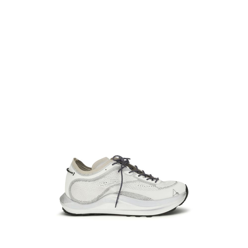 ROA White Fabric Athletic Sneakers | Regal Royce