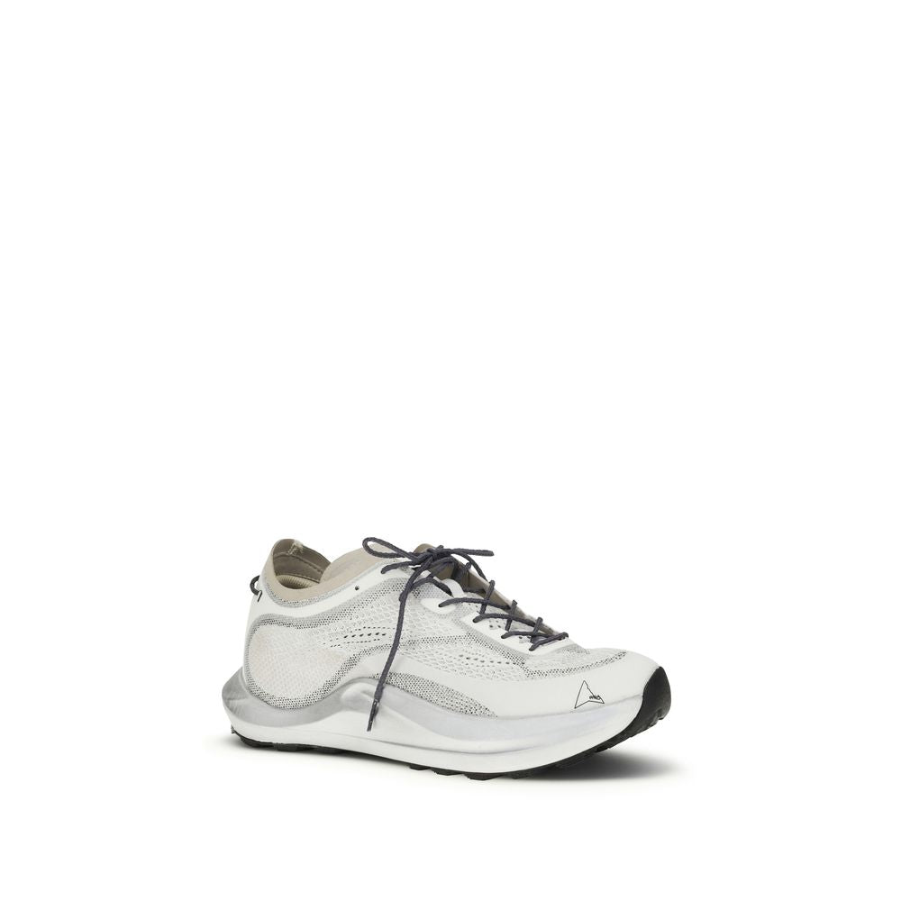 ROA White Fabric Athletic Sneakers | Regal Royce
