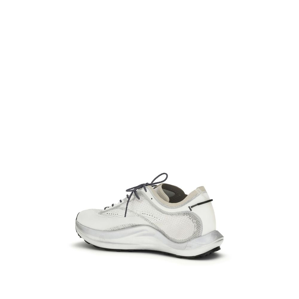 ROA White Fabric Athletic Sneakers | Regal Royce