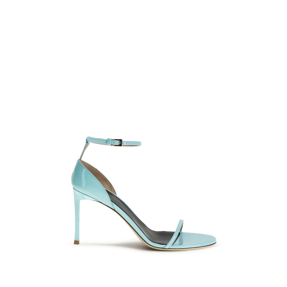 Tom Ford Blue Calf Leather Bos Taurus Stiletto Heel Sandals | Regal Royce