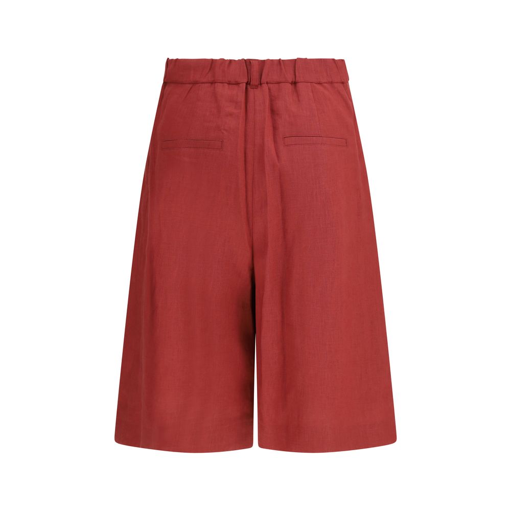 Max Mara Multicolor Linen Bermuda Shorts | Regal Royce