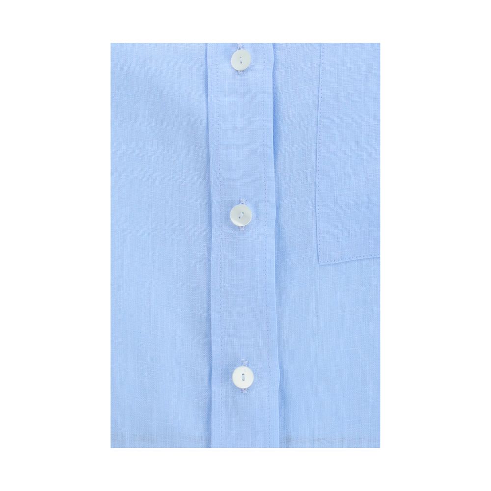 Lardini Blue Linen Dress Shirt | Regal Royce