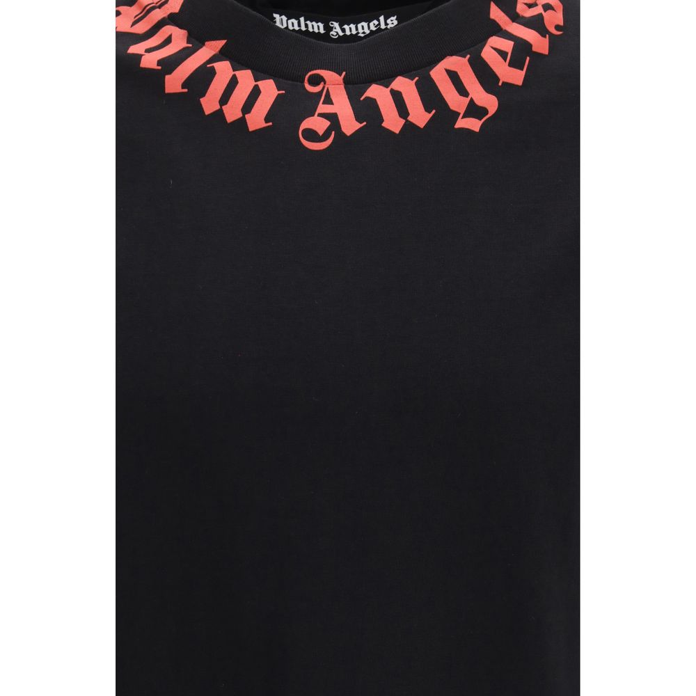 Palm Angels Black Cotton T-Shirt | Regal Royce