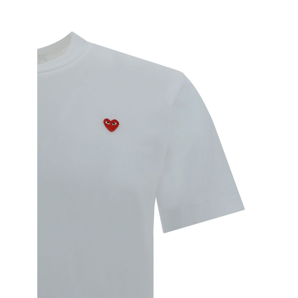 Comme Des Garçons Play White Cotton T-Shirt | Regal Royce
