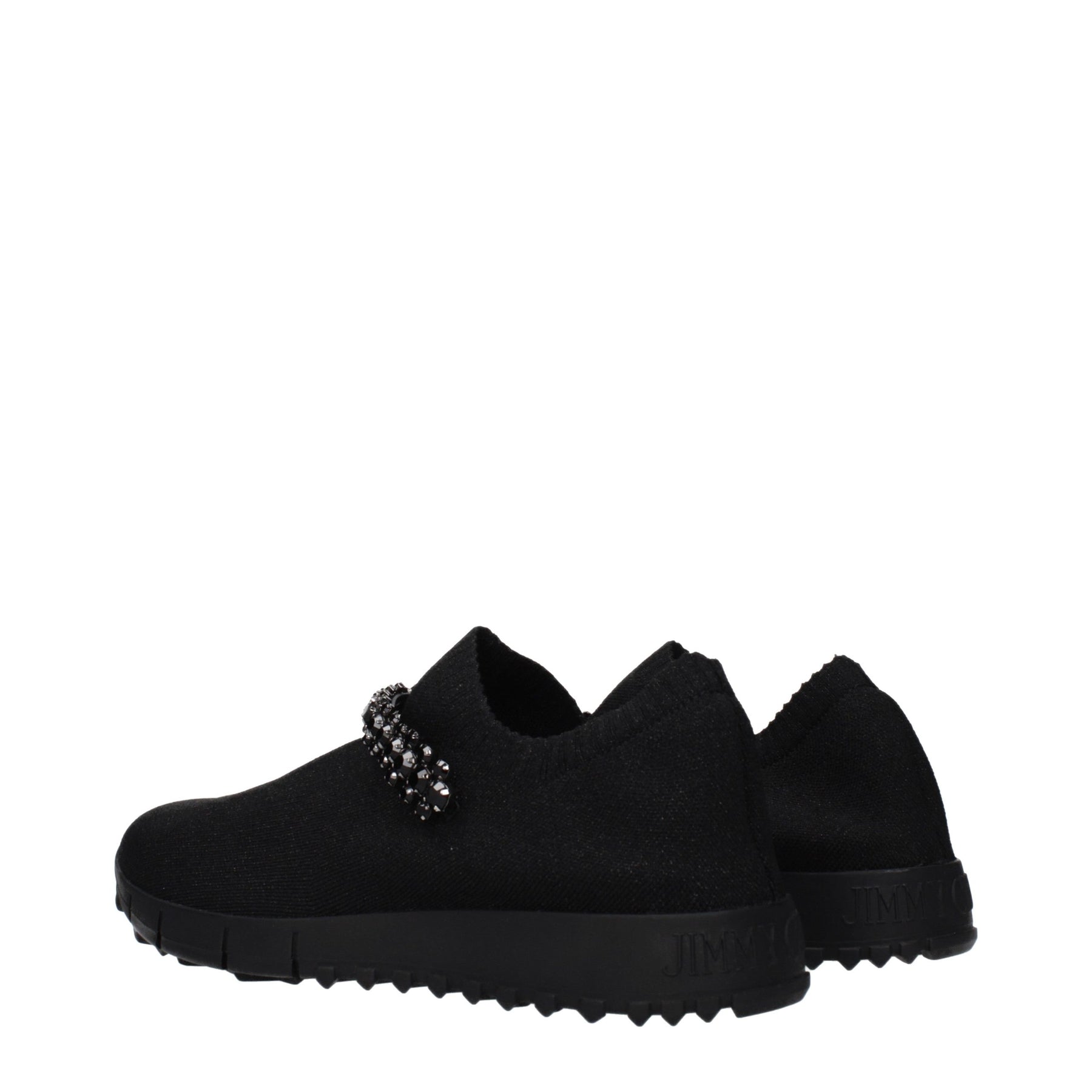 Jimmy Choo Black Fabric Slip-On Loafers | Regal Royce