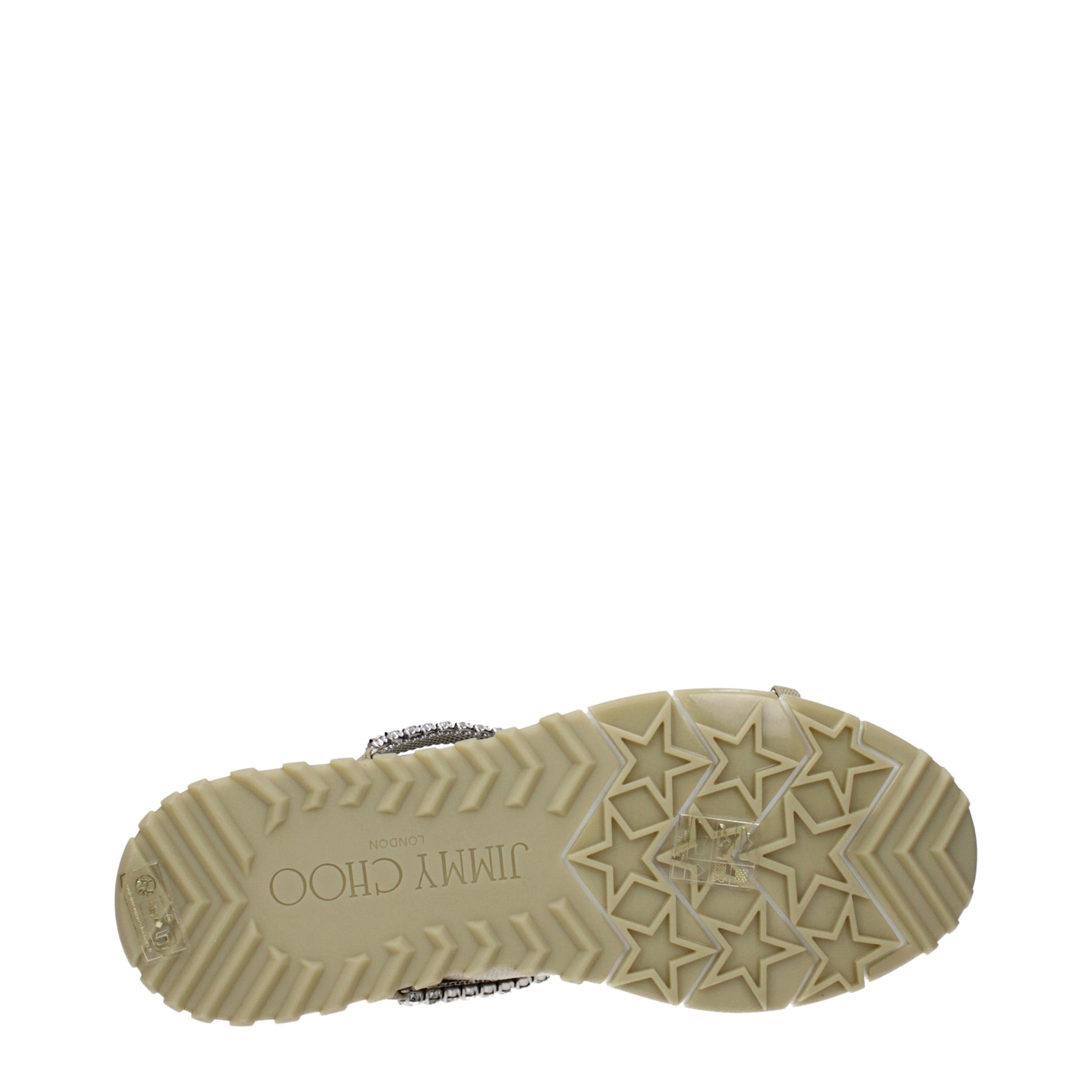 Jimmy Choo Beige Fabric Slip-On Loafers | Regal Royce