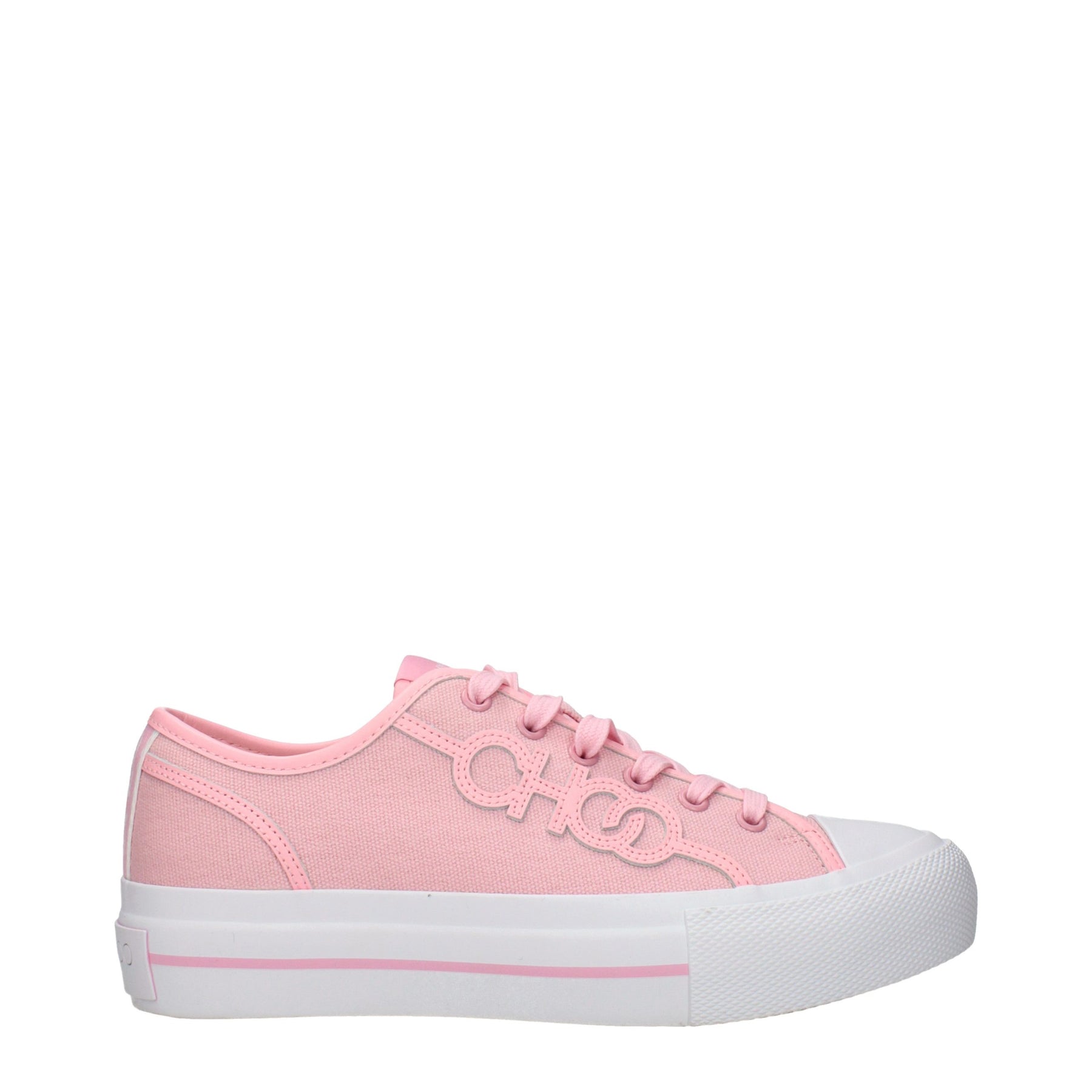 Jimmy Choo Pink Fabric Low Top Sneakers | Regal Royce