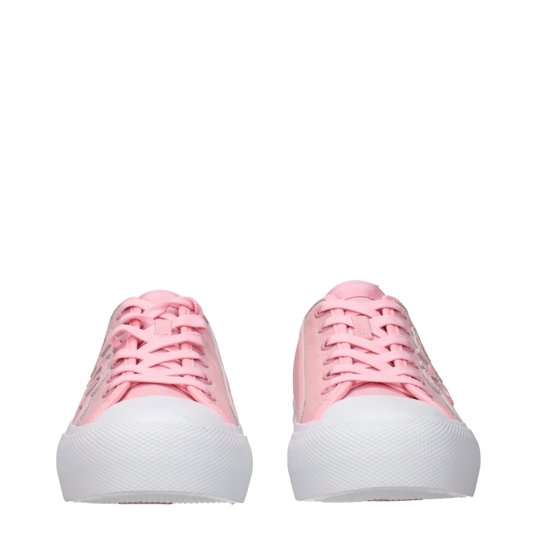 Jimmy Choo Pink Fabric Low Top Sneakers | Regal Royce