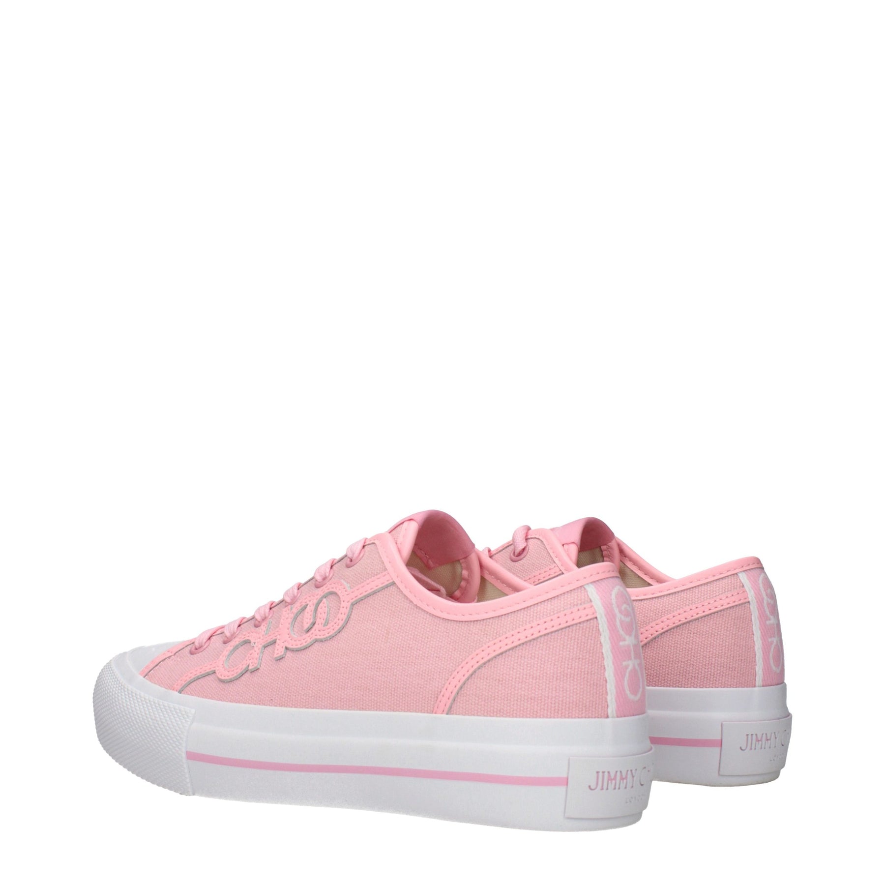 Jimmy Choo Pink Fabric Low Top Sneakers | Regal Royce