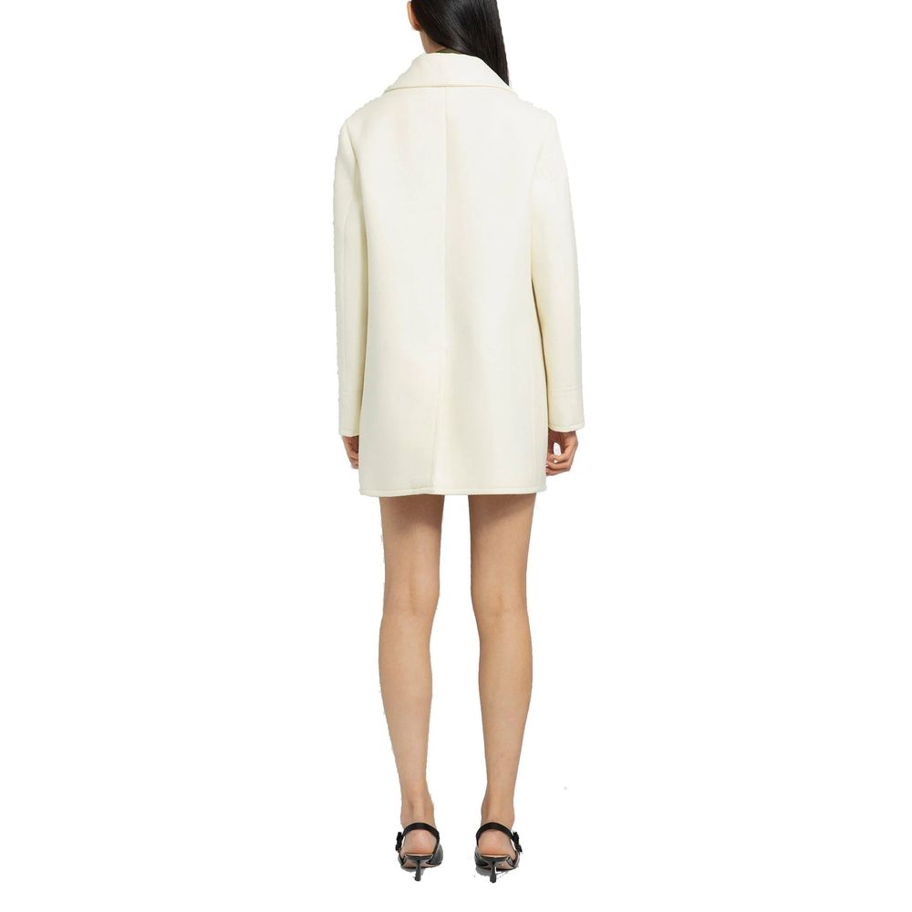 Prada White Wool Coat | Regal Royce