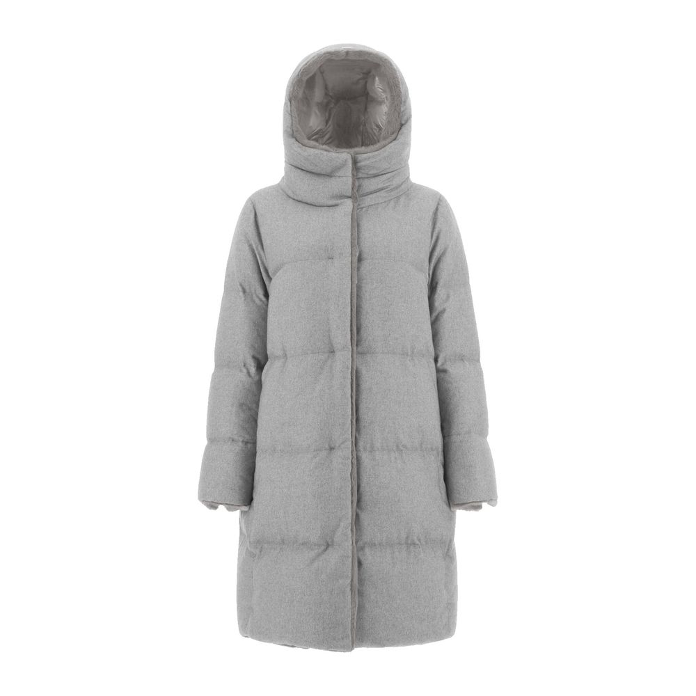 Herno Gray Cashmere Coat | Regal Royce