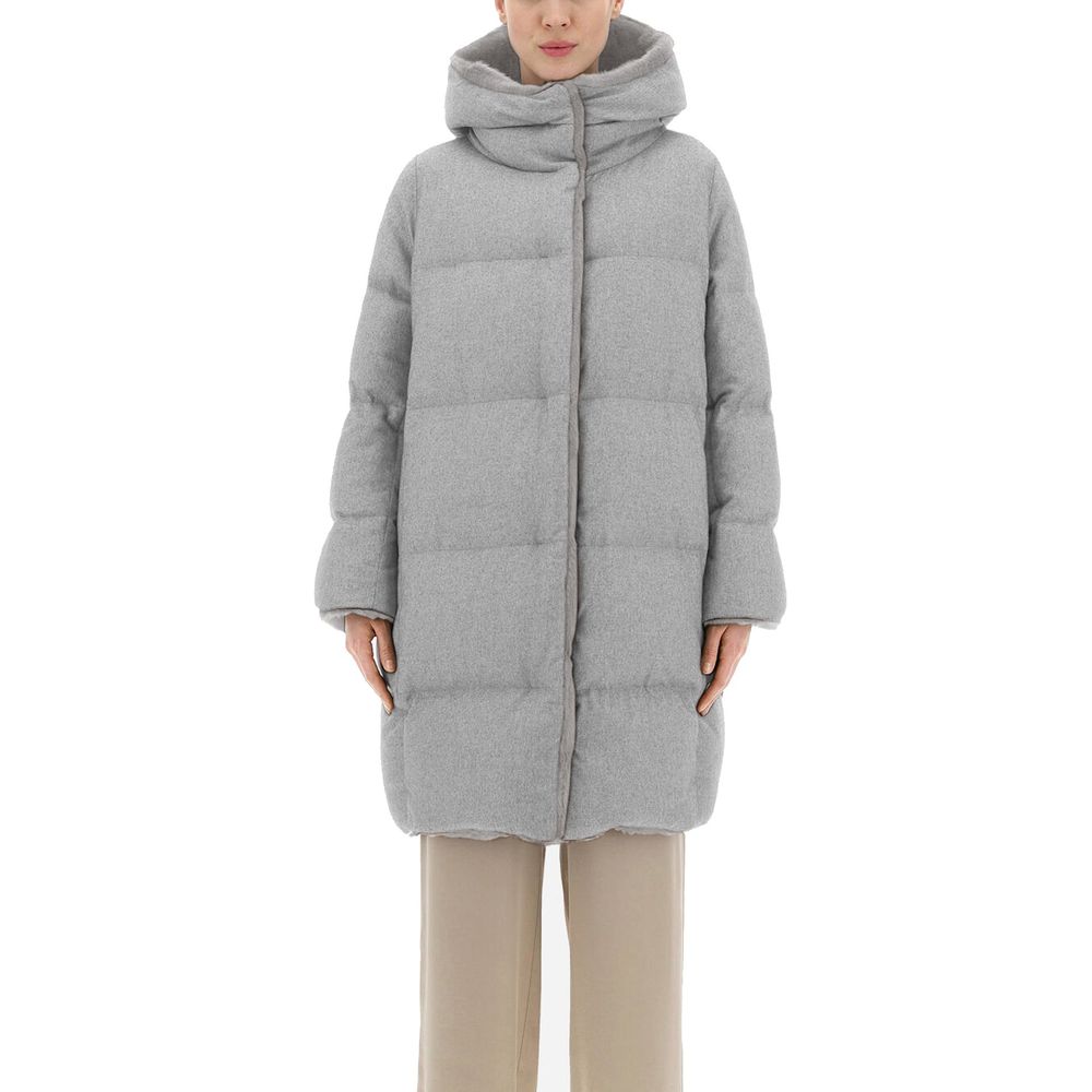 Herno Gray Cashmere Coat | Regal Royce