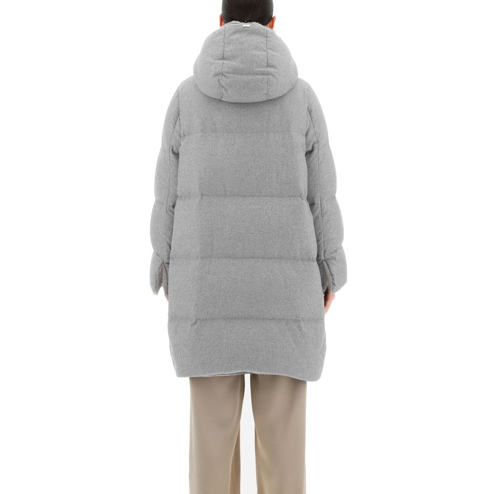 Herno Gray Cashmere Coat | Regal Royce