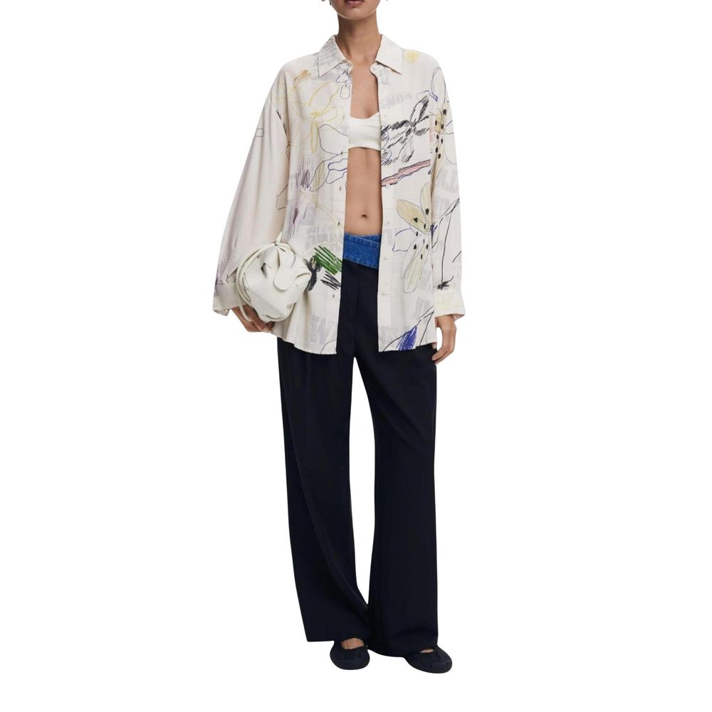 Desigual Beige Viscose Blouse | Regal Royce