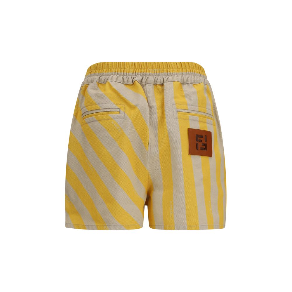 Fendi Bicolor Cotton Bermuda Shorts | Regal Royce