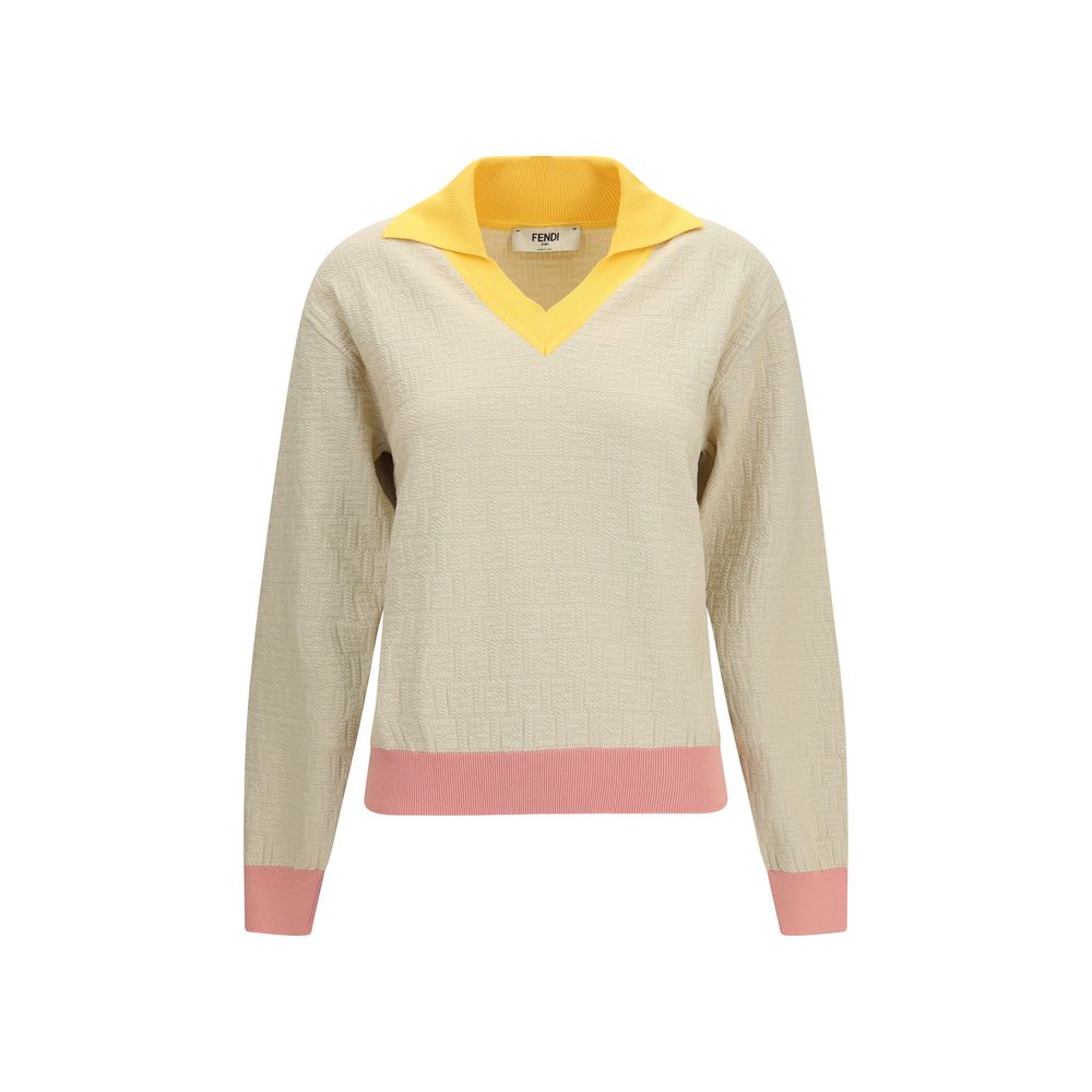 Fendi Beige Cotton Sweatshirt | Regal Royce