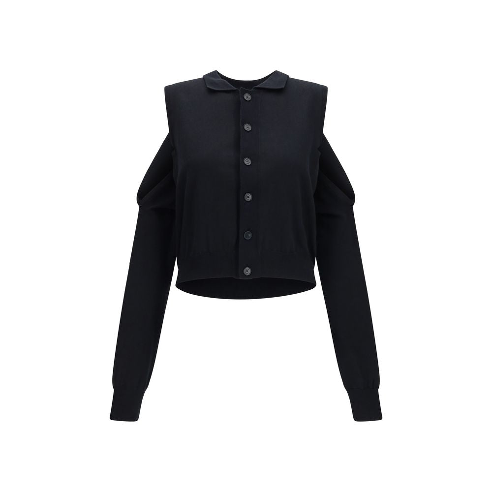 ALAINPAUL Black Cotton Cardigan | Regal Royce