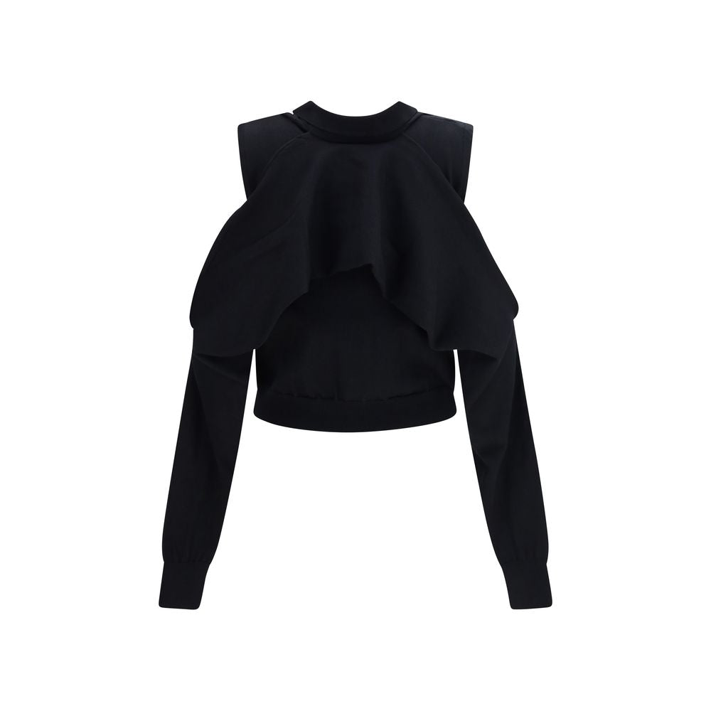 ALAINPAUL Black Cotton Cardigan | Regal Royce