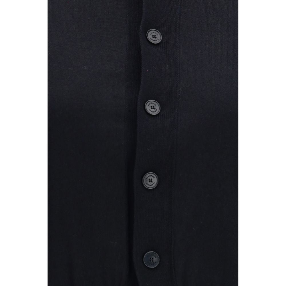 ALAINPAUL Black Cotton Cardigan | Regal Royce