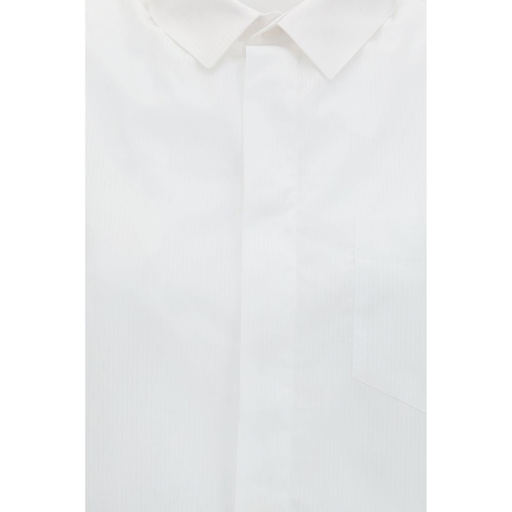 ALAINPAUL White Cotton Shortsleeve Shirt | Regal Royce