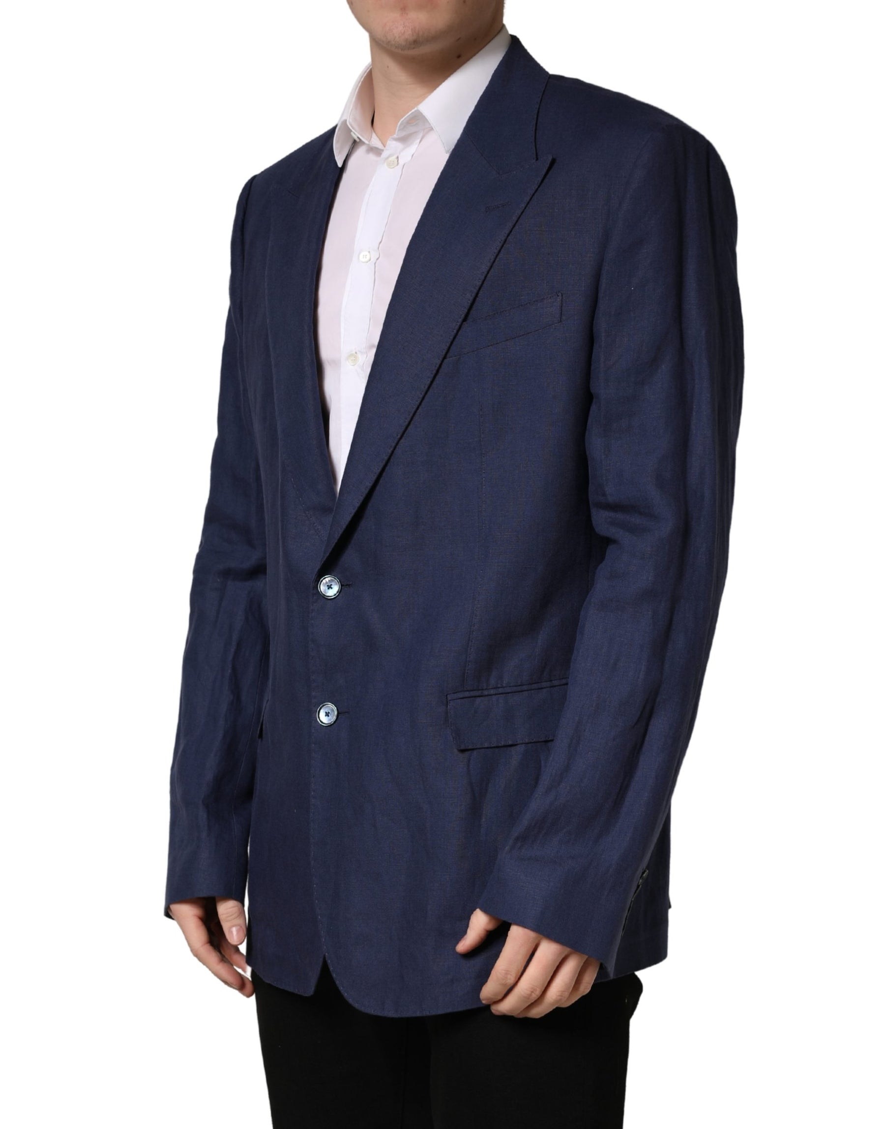 Dolce & Gabbana Blue Single Breasted 2 Button Suit Jacket | Regal Royce