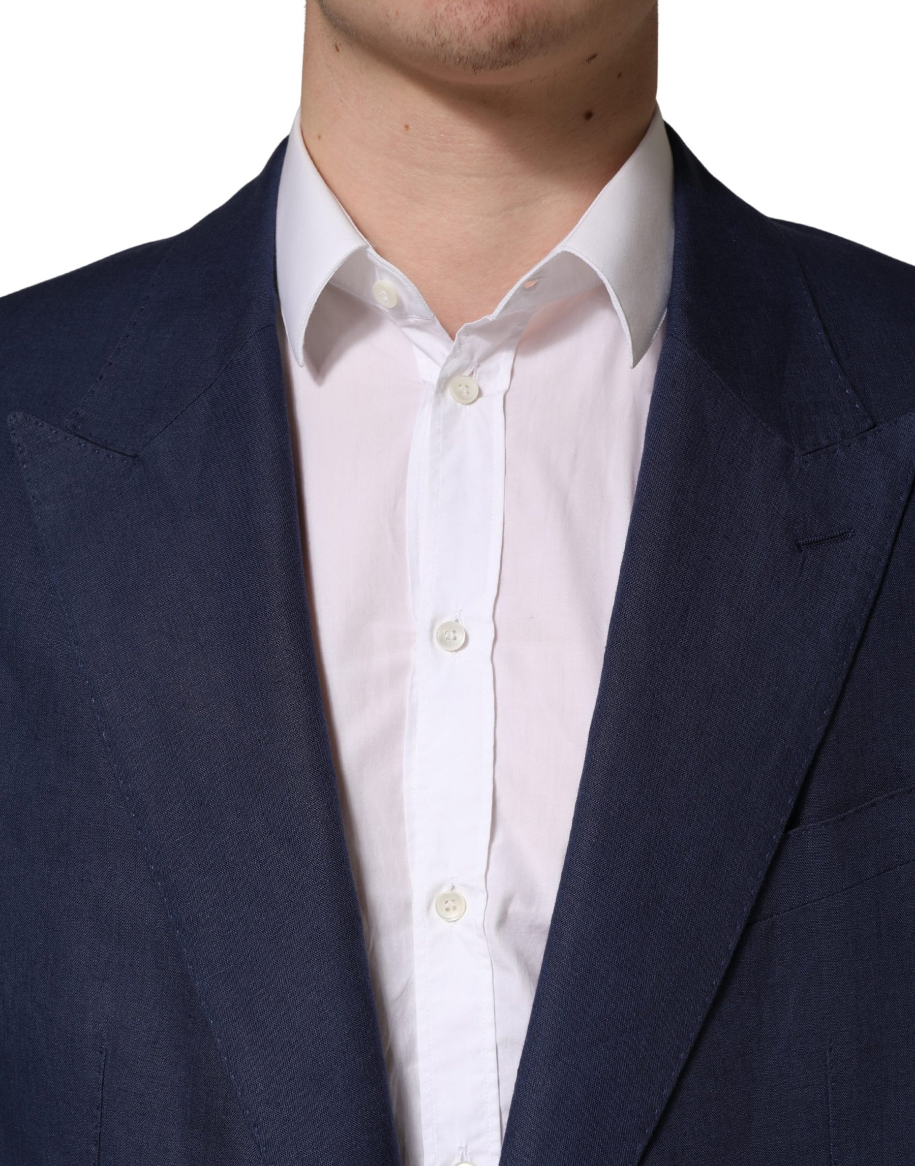 Dolce & Gabbana Blue Single Breasted 2 Button Suit Jacket | Regal Royce