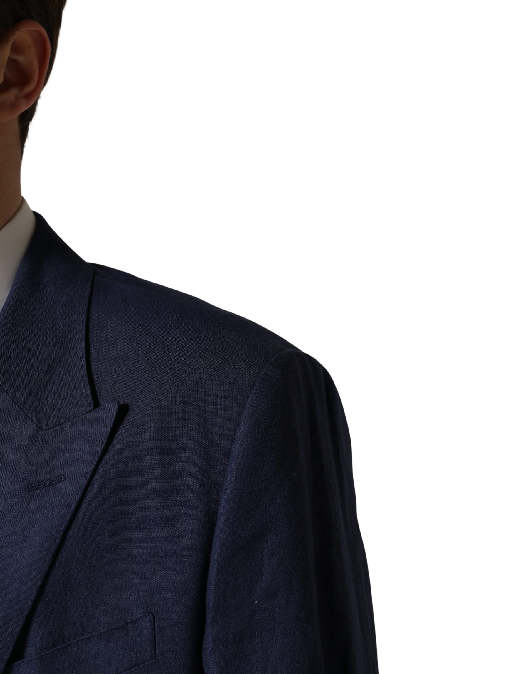 Dolce & Gabbana Blue Single Breasted 2 Button Suit Jacket | Regal Royce