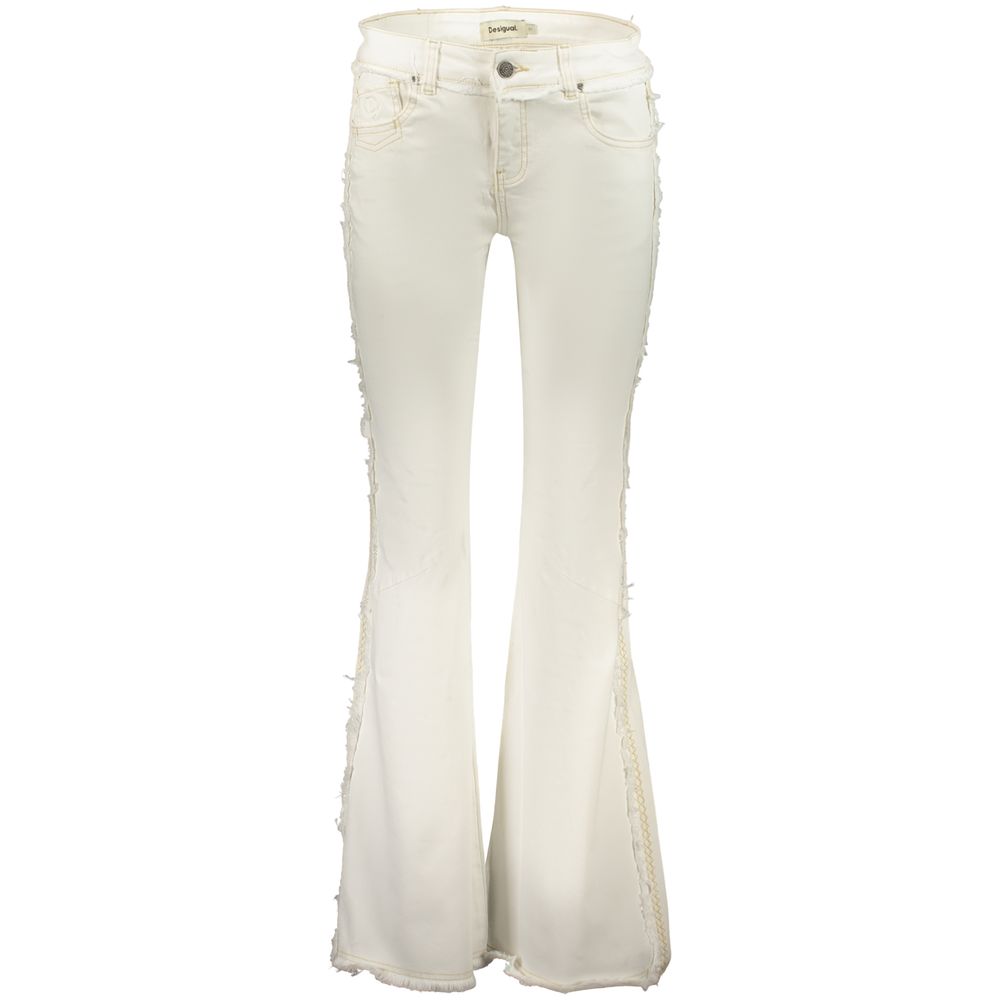 Desigual Bianco Cotton Female Jeans | Regal Royce