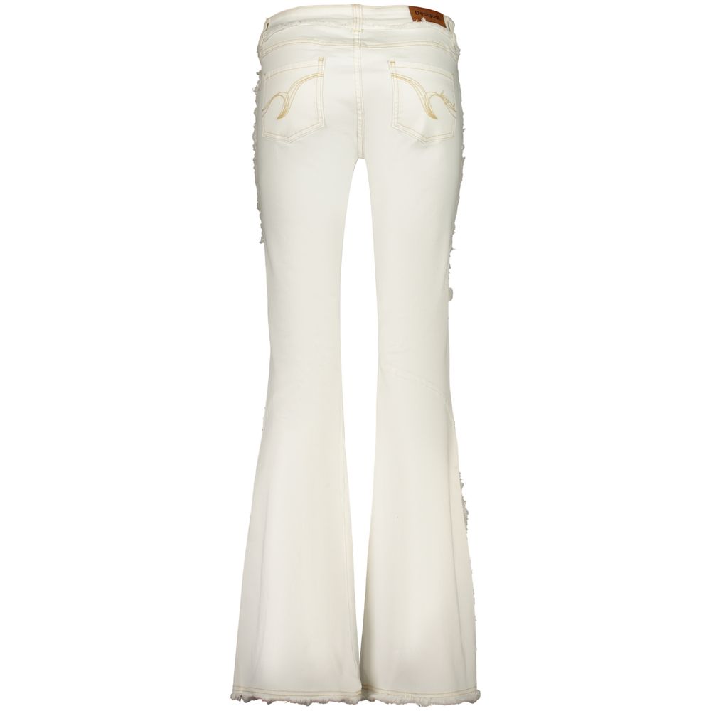 Desigual Bianco Cotton Female Jeans | Regal Royce