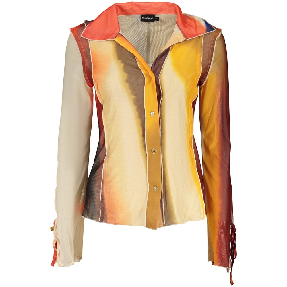 Desigual Beige Polyester Women Shirt | Regal Royce
