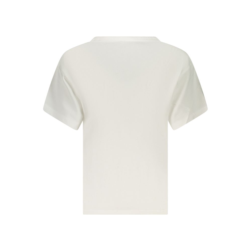 Pepe Jeans White Cotton Women T-Shirt | Regal Royce