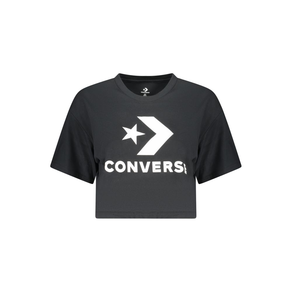Converse Black Cotton Women's T-Shirt | Regal Royce