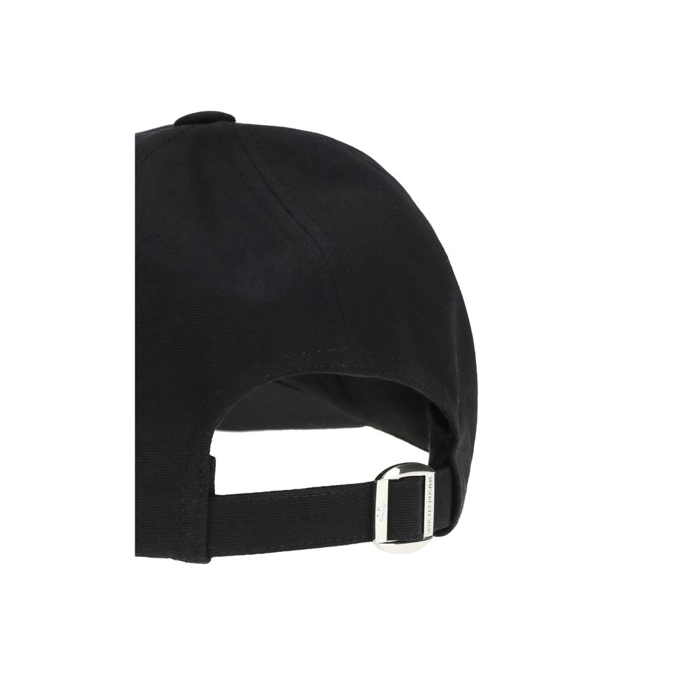 Maison Kitsuné Black Cotton Cap (Baseball Hat) | Regal Royce