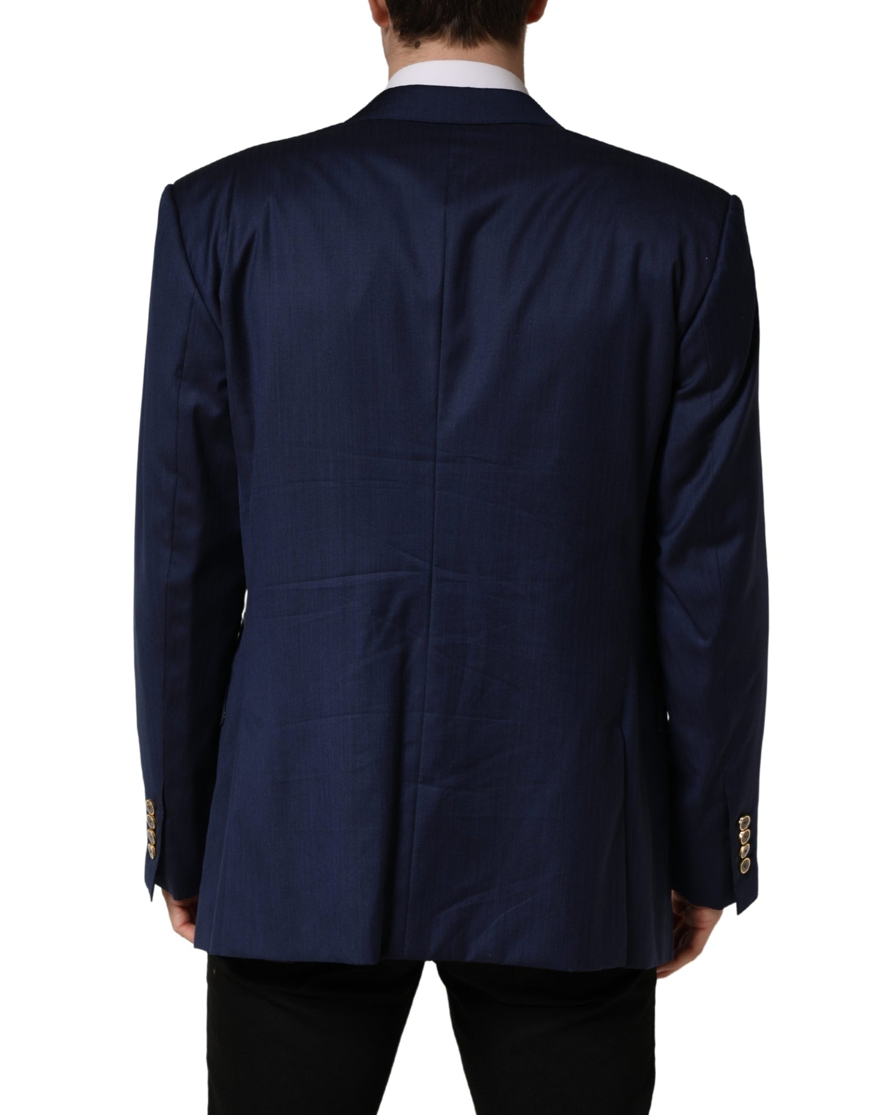 Dolce & Gabbana Blue Single Breasted 2 Button Suit Jacket | Regal Royce