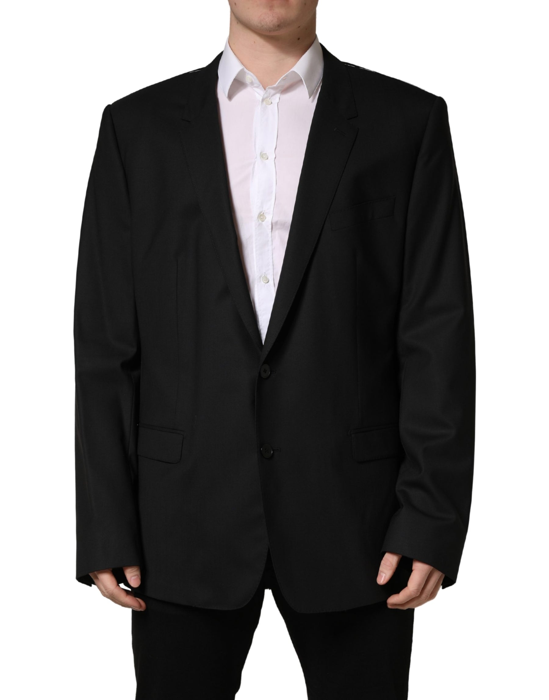 Dolce & Gabbana Black Single Breasted 2 Button Suit Jacket | Regal Royce