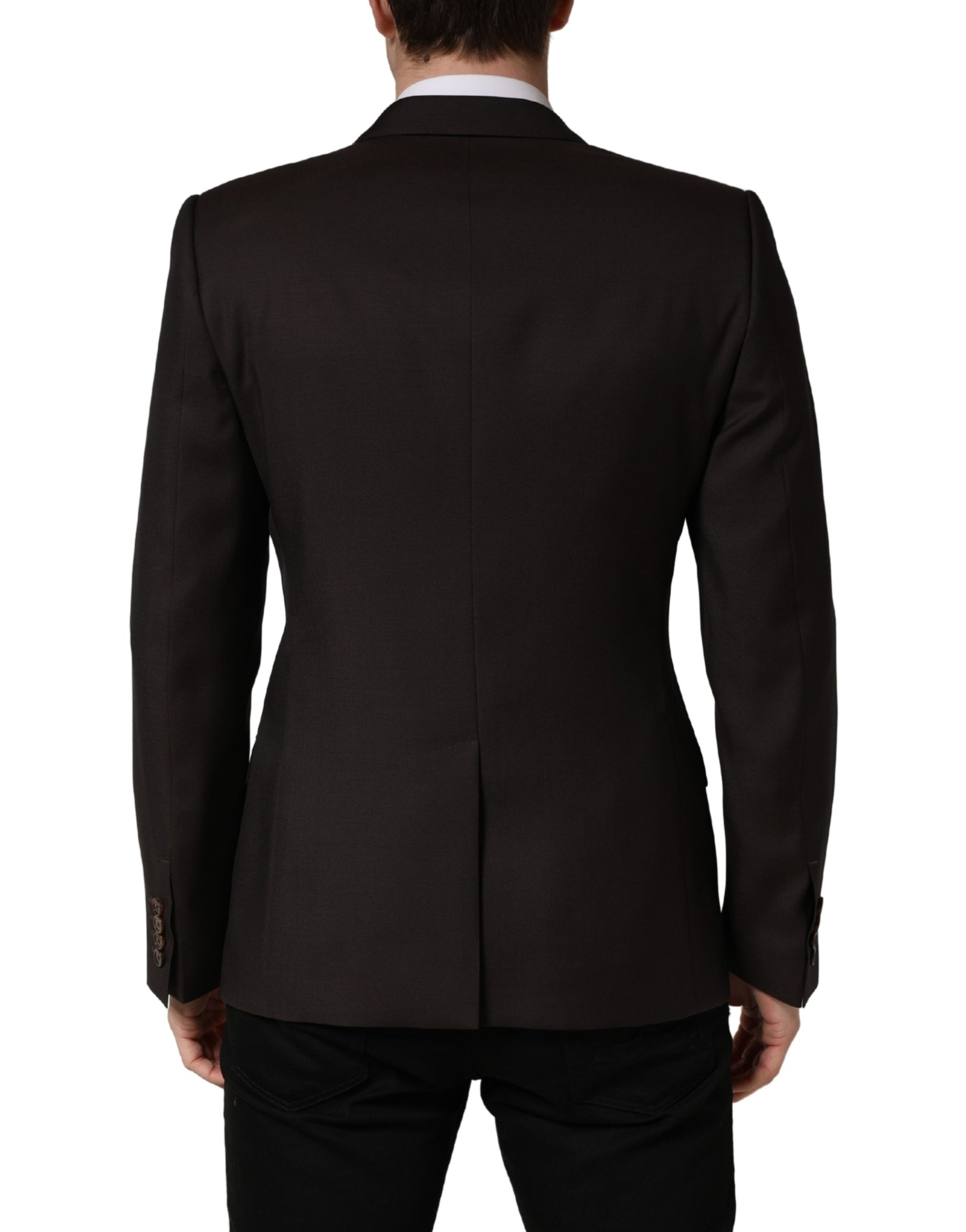 Dolce & Gabbana Dark Violet Wool Double Breasted Suit Jacket | Regal Royce