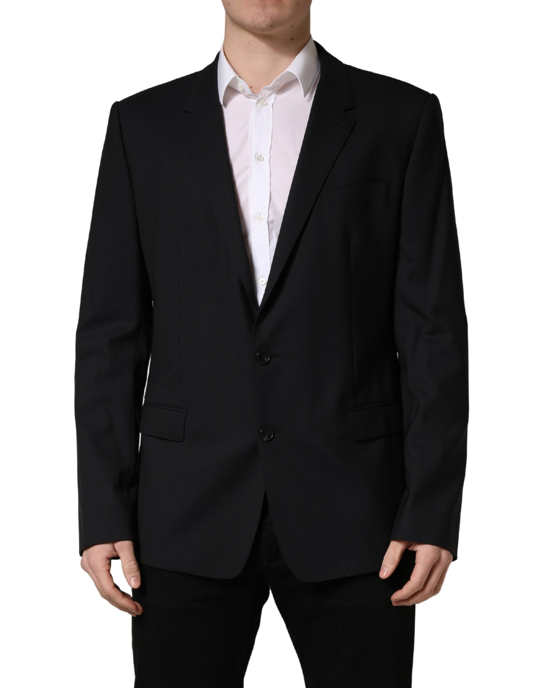 Dolce & Gabbana Blue Single Breasted 2 Button Suit Jacket | Regal Royce