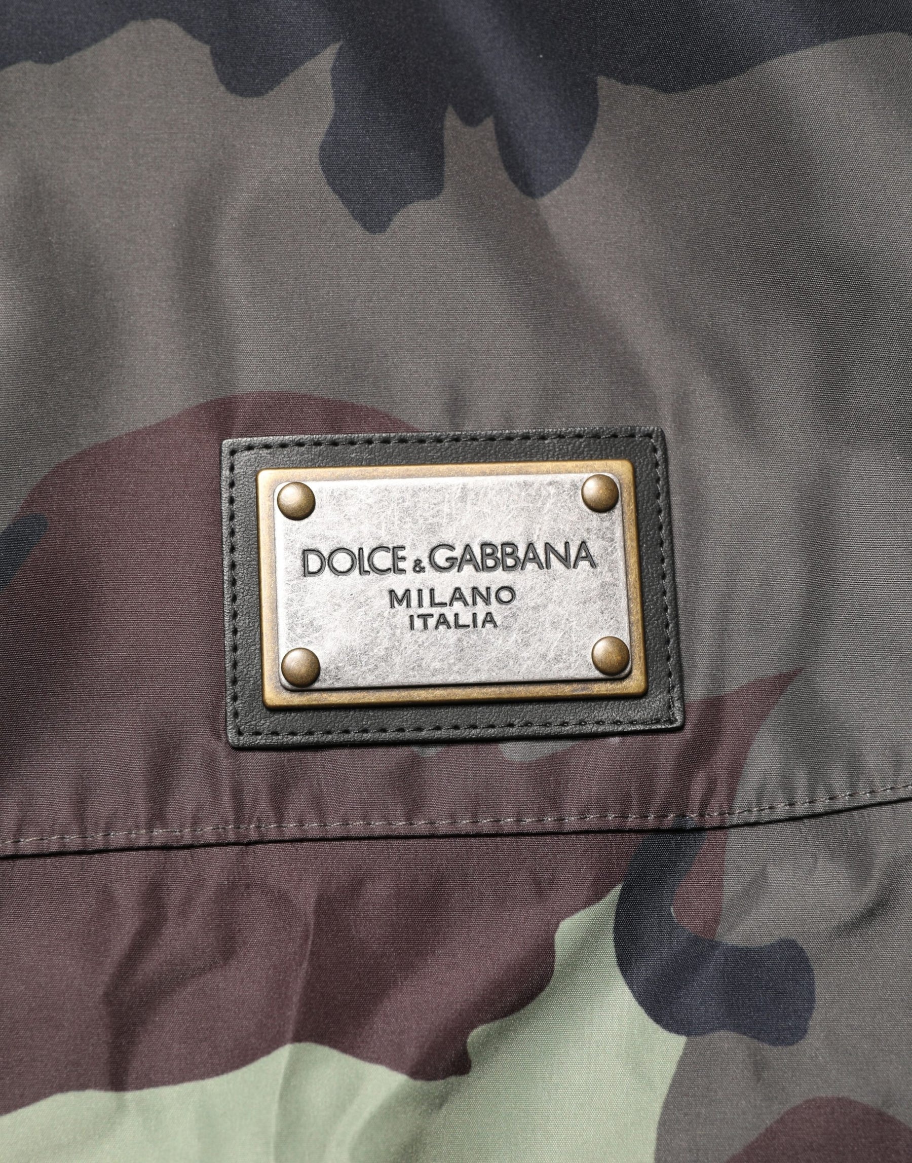 Dolce & Gabbana Multicolor Camouflage Hooded Bomber Jacket | Regal Royce