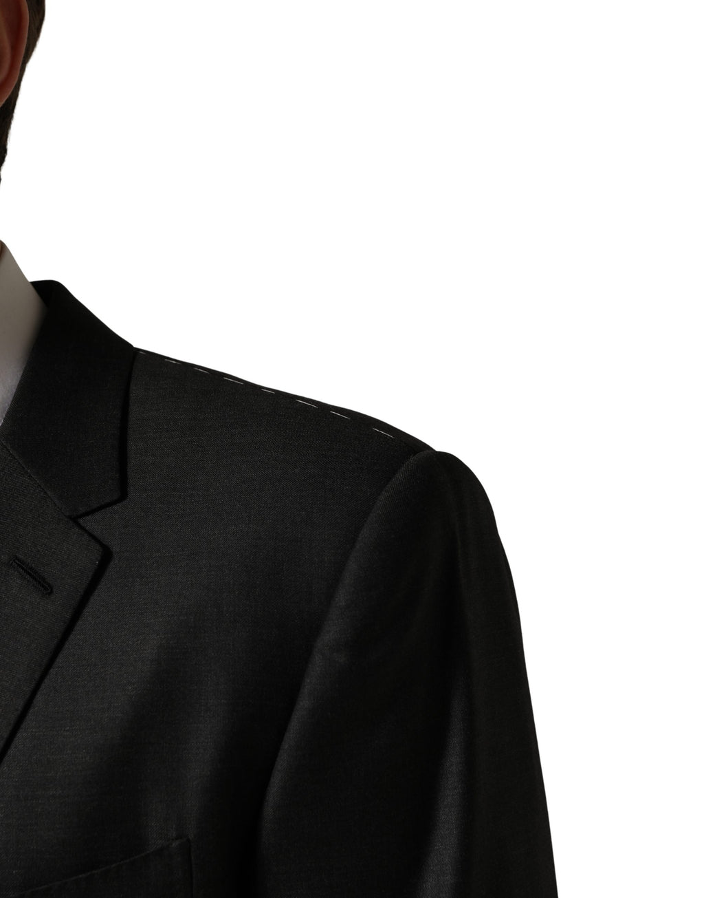 Dolce & Gabbana Black Wool 2 Buttons Formal 3 Piece Men Suit