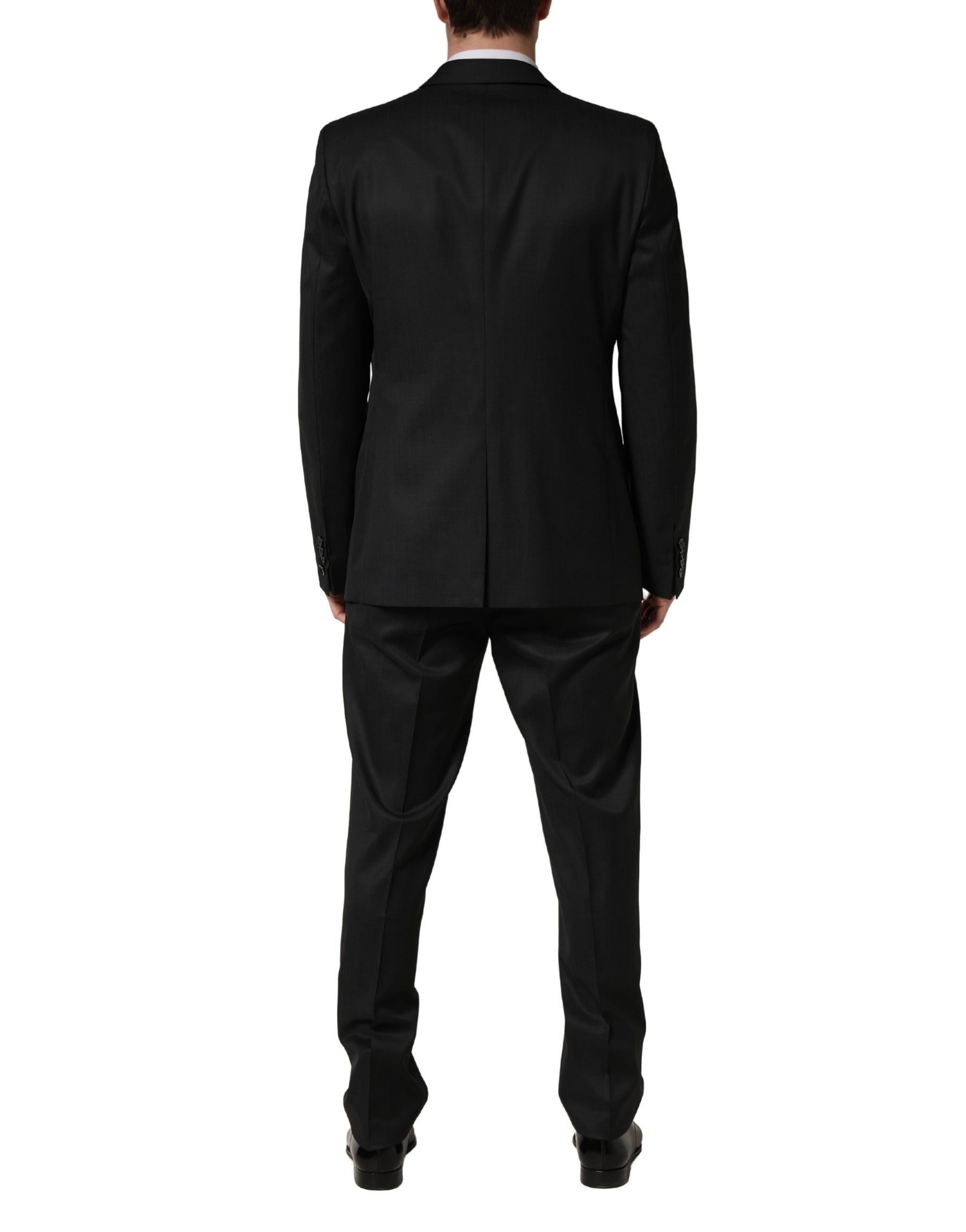 Dolce & Gabbana Black Wool 2 Buttons Formal 2 Piece Suit | Regal Royce