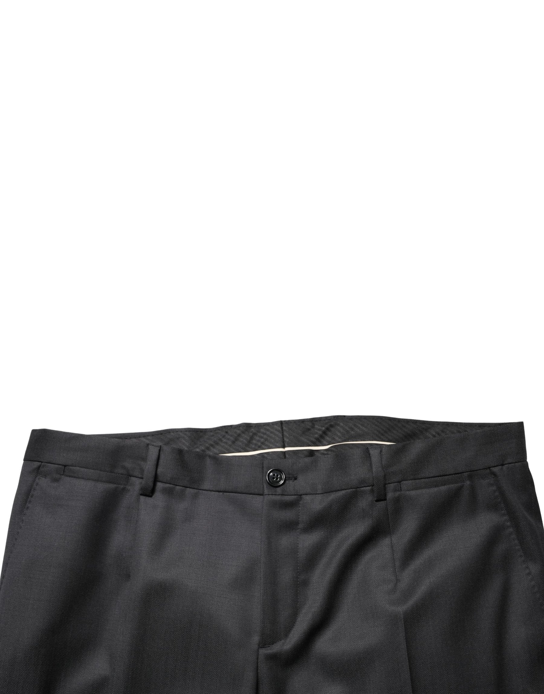 Dolce & Gabbana Black Wool 2 Buttons Formal 2 Piece Suit | Regal Royce