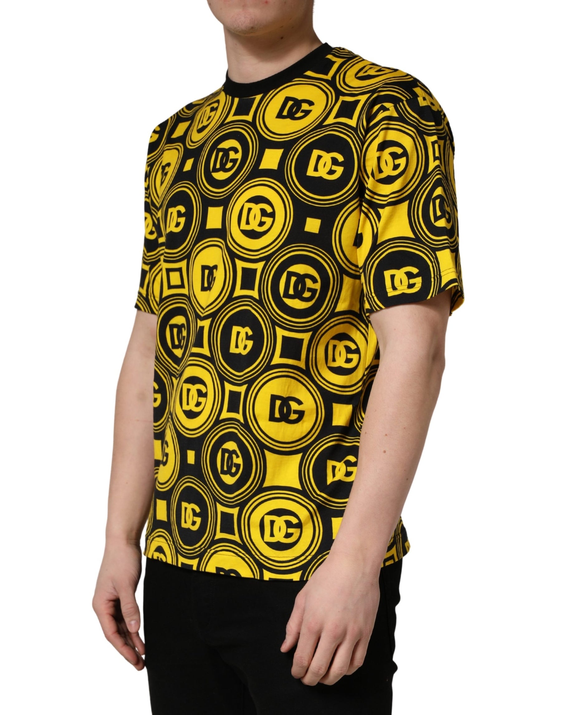 Invicta Yellow Black Logo Geometric Pattern T-shirt | Regal Royce