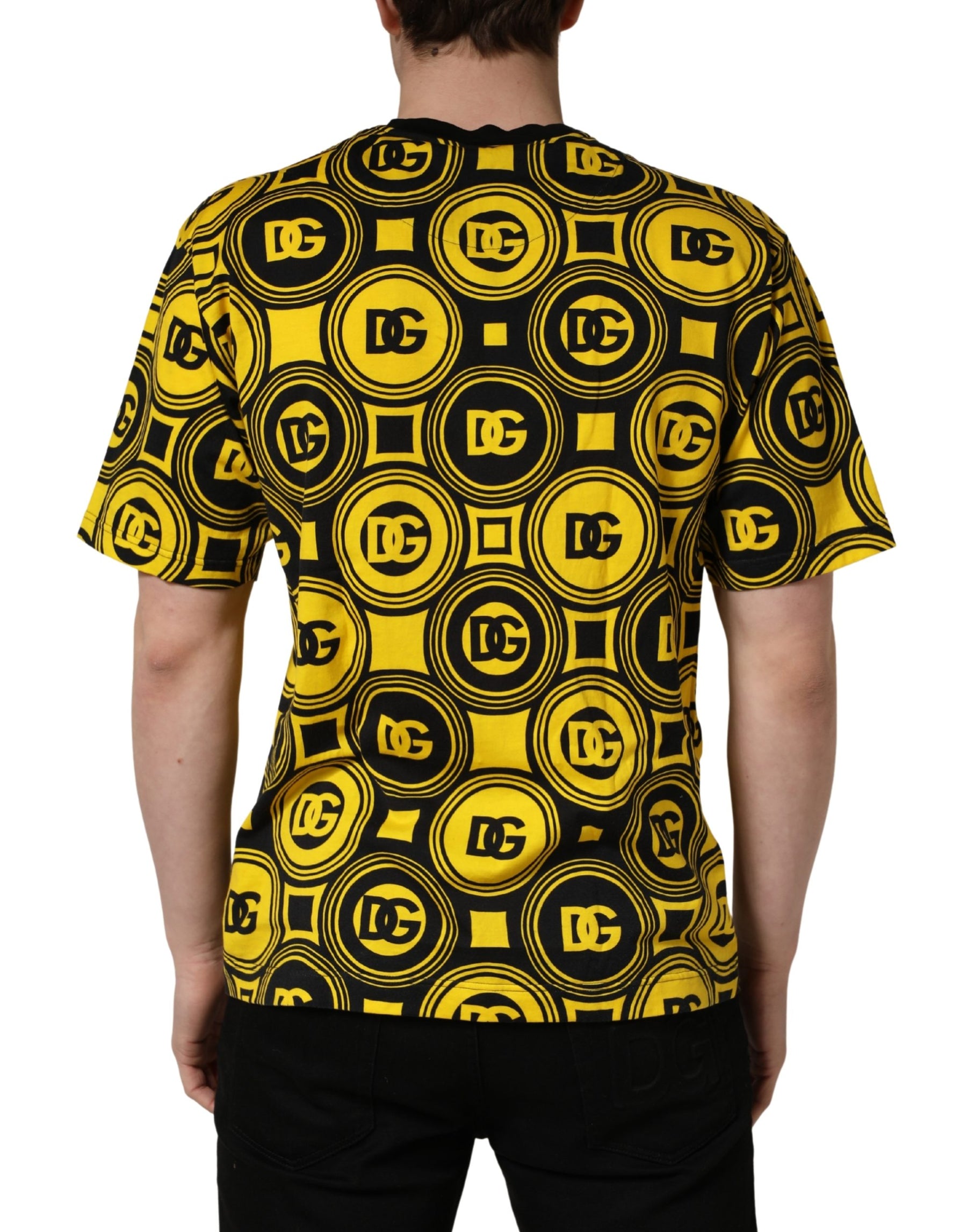 Invicta Yellow Black Logo Geometric Pattern T-shirt | Regal Royce