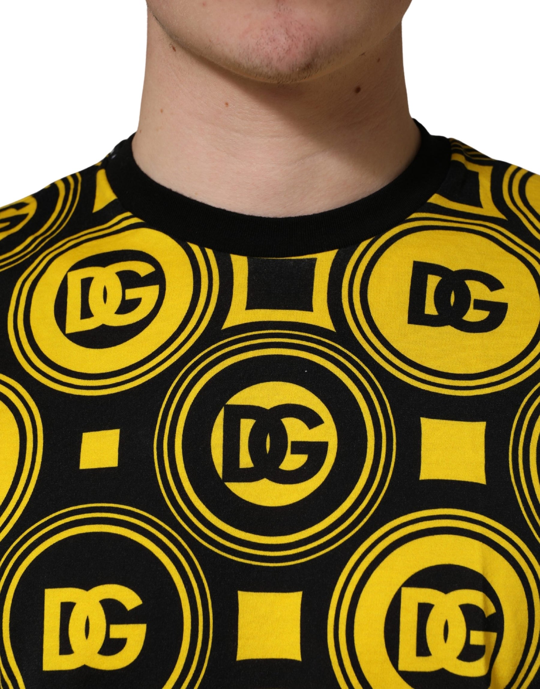 Invicta Yellow Black Logo Geometric Pattern T-shirt | Regal Royce