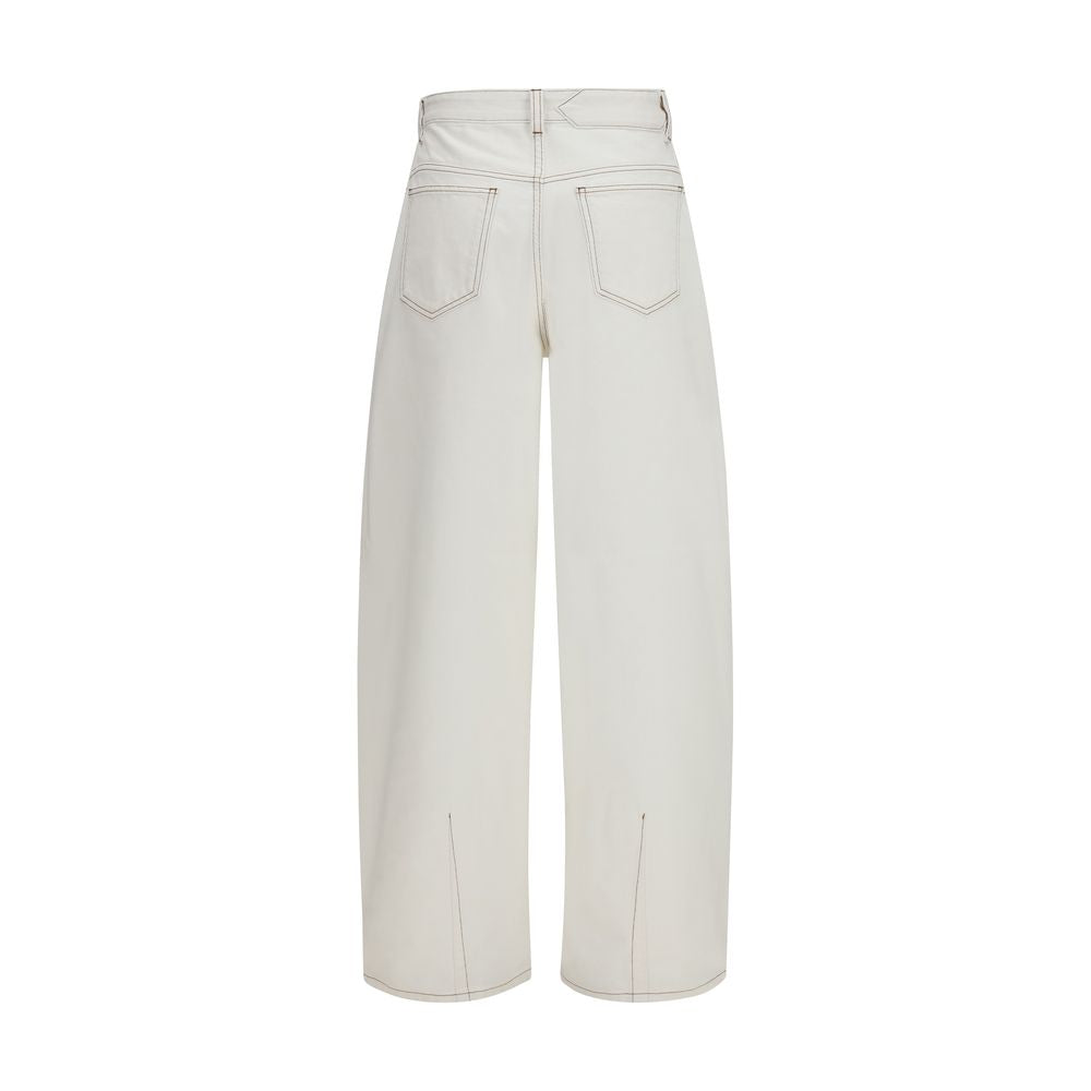 Jacquemus White Cotton High-Waisted Jean | Regal Royce