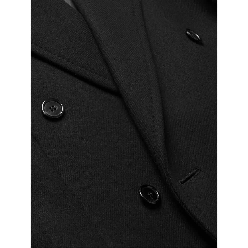 Saint Laurent Black Wool Coat | Regal Royce